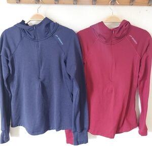 Brooks Blue and Red Long Sleeve Hoodies